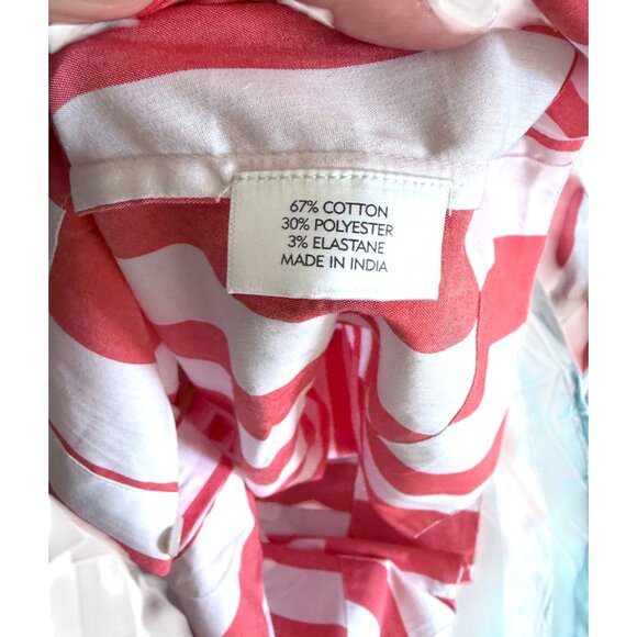 Atlantic pacific x lake marnie caftan red white stripe shirt dress XL - Picture 8 of 11